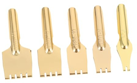 TEHAUX Messing Flachkopfstift Spitzen 5 Stück Langlebige Füllfederhalterfedern Schreibfedern Für Gleichmäßige Linien Zum Zeichnen Und Schreiben Für Schule Und Büro