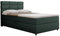 PANDA MÖBEL Boxspringbett Reve, 120x200 Polsterbett mit Bettkast und Topper- dunkelgrün
