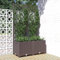 Cosisti Jardinière avec Treillis Bac avec Treillis bac à Fleurs jardinière sur Pied Lit Surélevé Pot à Plantes Boîte à Fleurs Jardin PP -Marron-80 x 40 x 136 cm