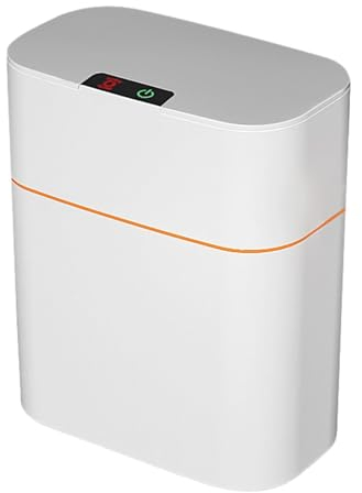 Streysisl Papelera De Baño Inteligente Sin Contacto,Pequeño Papelera De Inodoro Con Tapas | Cubo de basura automático sin contacto con sensor de movimiento con tapa | Contenedor de basura inteligente