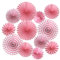 Papierblumen zum Aufhängen, 12 Stück Papier Blumen Deko Papierfächer Fensterdeko Geburtstagsdeko Papierfächer Geburtstag Deko für Hochzeit Geburtstag Tea Party Tischdeko Backdrop
