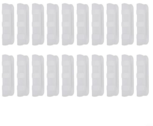Lot de 20 clips de serrage pour film de serre, cadre de tube, tige de serre (blanc, 25 mm)