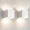 FUPE 2 Stück Wandleuchte Aussen Innen mit Bewegungsmelder Lichtsensor LED Wandlampe Aussen Außenwandleuchten Modern Weiß 12W 4000K IP65 Wasserdicht quadratisch Aluminium Passen Sie den Lichtwinkel