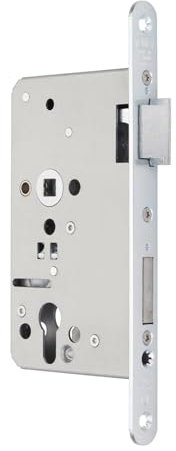 BKS Panikschloss mit Rettungsfunktion D B-1201, Profilzylinder, Dornmaß 65 mm, Stulp 20 mm, DIN Rechts, Entfernung 72 mm, Lochung Vierkant 9 mm, 2-tourig für Holz- oder Stahltüren