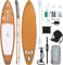 FunWater 350 & 320 cm Stand Up Paddling Board Inflatable SUP Paddle Board Aufblasbar mit Sitz, Paddel, Pumpe, Tragegurt, Deckbag, Für Alle Könnensstufen (350CM WALNUSSHOLZ-MĀLIE)
