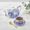 Blue Italian Collection Teapot Tea Infuser Made of Earthenware 40-Ounces/2.5 Pints Dishwasher and Microwave Safe Made in England