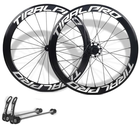 HZXQCVB 700C Rennrad-Laufradsatz Schnellspanner C/Felgenbremse Vorder- Und Hinterrad Alu-Felgen 20/24H Naben Für 8/9/10/11 Gang Kassette(Black)