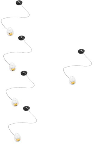 Cabilock Badewannenstöpsel Ente 5st Cartoon Ente Pool Badewannenstöpsel Mit Kettenablauf Gummidichtungsstopfen Ablassstopfen (40cm Weißer Hut Ente Schwarzer Stöpsel) Abflussstopfen Für Badezimmerwanne