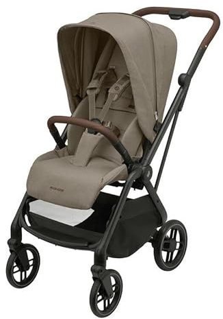 Maxi-Cosi Leona² Kinderwagen, 0–4 Jahre, 0–22 kg, federleichter, superkompakt Buggy, umdrehbare Sitz, einhändig zusammenklappbar, 3Liegepositionen, flache Liegeposition,Easy-In-Gurts, Twillic Truffle