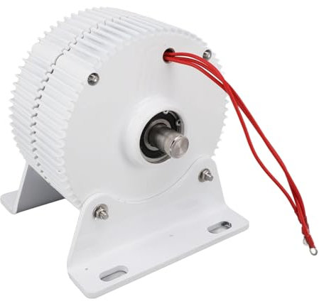 Permanentmagnet-Generator, 48 V, 3-phasiger Wechselstrom-Wind-Synchrongenerator, 2 Achsen, gezahnt, mit Sockel (300W)