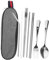 VICASKY 1 Set 304 Stainless Steel Camping Utensils Portable Multifunctional Outdoor Tableware Set Outdoor Cooking Supplies for Hiking Picnics