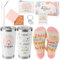 Teacher Gifts for Women, 8Pcs Personalised Teacher Appreciation Gifts Set Include 20oz Travel Mug, Makeup Bag, Exquisite Bracelet, Keyrings, Socks, Unique Thank You Gifts Set End of Academic Year