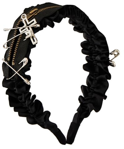 Kfwfuaee Unisex Punk-Nieten-Haarreif, Stirnband, Rock-Konzert-Nieten, dunkler Kopfschmuck, Unisex-Kleidung