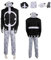 Wigbiu Anime One Piece B'artholemew Kuma Cosplay Kostüm Outfit Umhang Jacke Komplettset für Kinder Herren Mantel Uniform Anzug Halloween Weihnachten Karneval Party Rollenspiel Geschenke Kleidung