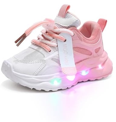Emisünde Leuchtschuhe mädchen und jungen 1-6 jahre, led schuhe kinder mit blinkschuhe mädchen, atmungsaktive und leichte kinderschuhe mit licht frühling und herbst(Blau,23 EU)