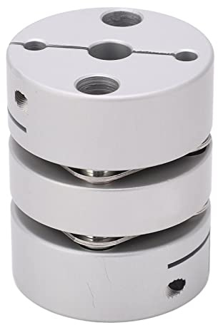 Motorwelle Doppelkupplung 40 mm | Aluminiumlegierung & Edelstahl | Doppelmembrankoppler für Servomotoren/Stepper -Motoren/Encoder | Klemmmontage, 8,5 nm bewertete Rotation