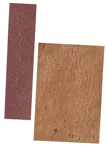 Yardwe Saxophone Neck Cork Sheet for Repair Durable and Lightweight Cork Material Easy to Use Replacement Accessory for Saxophones and Clarinets Includes Sandpaper