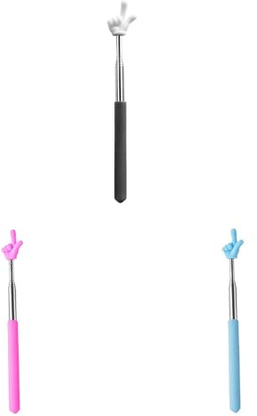 Teleskop Lehrer Zeiger, ausziehbare Hand Zeiger Finger Zeigestock, Klassenzimmer Demonstrationsstab,Mini einziehbar Klassenzimmer Zeiger für Grundschule Kindergarten Lehrer (Drei Farben, 20x1x1cm)
