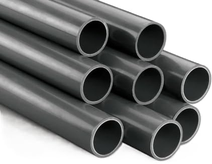 meterware PVC-U Rohr Grau 40mm x 3,0mm - PN 16 Kleberohr Druckrohr für Klebefitting, Pool, Teich und Schwimmbad