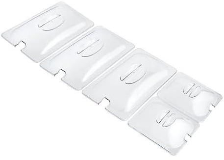 Set of 5 Replacement Lids for 5 Section Buffet Warmer – Clear Lid Set for Cooks Professional Buffet Warmer & Other Models – 2 Small (17.5 x 16.3cm) & 3 Large (31 x 16.5cm)
