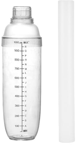 Clear Bar Shaker - Getränkemacher, Spirit Mixer | Alkoholschüttler Mit Großer Kapazität Mit Deckel, Anstrengendem Top, Citrus Pounder, Alkohol Jigger Für Küchenheimpartys, Pub -Gebrauch, Cocktail -Mis