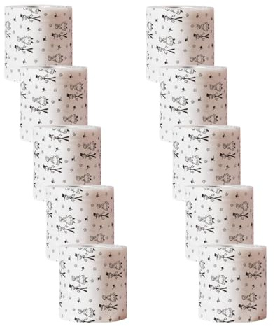 Papier toilette sur le thème du mariage (lot de 10 rouleaux), papier toilette coloré en bois vierge épais, doux, résistant, A