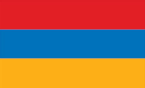 Bandiera dell'Armenia – Bandiera nazionale in rosso, blu e arancione ultra / 90 x 60 cm