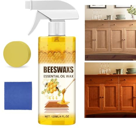 Holzpolitur Spray, 120ml Bodenreparatur Poliermittel, Holzreiniger Pfleger, Möbelpolierspray, Holzbodenpolitur Für Schränke, Fußböden, Tische, Hartholz, Küche, Bad