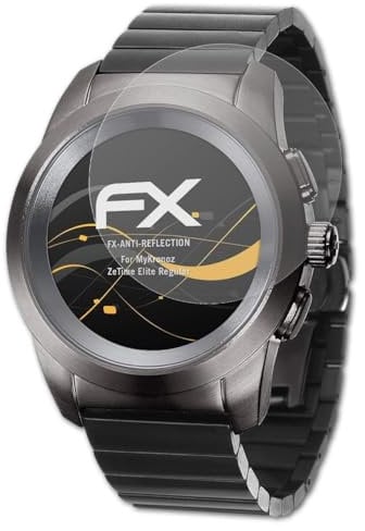 atFoliX Panzerfolie kompatibel mit MyKronoz ZeTime Elite Regular Schutzfolie, entspiegelnde und stoßdämpfende FX Folie (3X)
