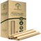 Naturalik 300 pailles en papier 4 couches ultra resistante couleur marron pailles en papier biodégradable compostable tailles 19,6 cm respectueux de l'environnement (Marron)