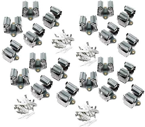 Wiltec Gerätehalter aus Stahl 20x mit Klemmhalter als Wandhalterung Gerätehalter Besenhalter zur Wandmontage in Garage Werkstatt Keller