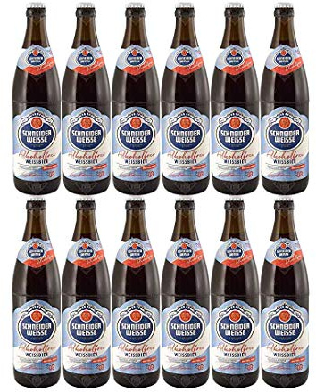 Schneider Weisse Tap 3 Alkoholfrei Alcohol Free Wheat Beer 500ml Bottles (12 Pack) – German Non Alcoholic Weissbier, Beer Gift Set for Men, Birthday & Father’s Day Gifts