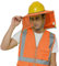 TOPTIE Protector Solar para Sombrero Duro, Cuellos de Malla Transpirable Descubiertos con Visera para Cascos, Alta Visibilidad y Reflectantes para Trabajos en Obra, 1pc, Naranja