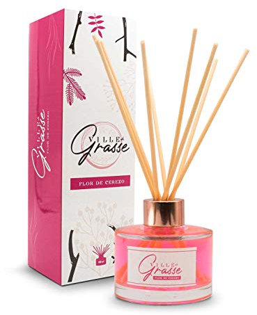Ville de Grasse SENSAODOR, Ambientador, Mikado 100ml, Empresas, Hogar, Ambientación y Decoración (Flor de Cerezo, Individual (100ml))
