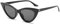 WQZYY&ASDCD Sonnenbrille Herren Damen Kleiner Rahmen Cat Eye Frauen Sonnenbrille-Schwarz