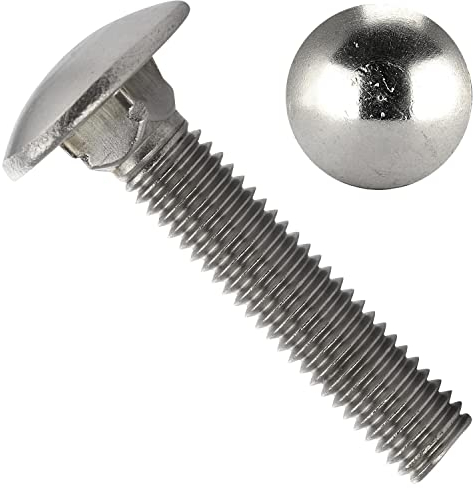 OPIOL QUALITY® Flachrundschrauben DIN 603 M16x100 aus Edelstahl A2 V2A (2 Stück) Schlossschrauben Flachrundkopf Schrauben Vollgewinde Vierkantansatz Schloßschrauben