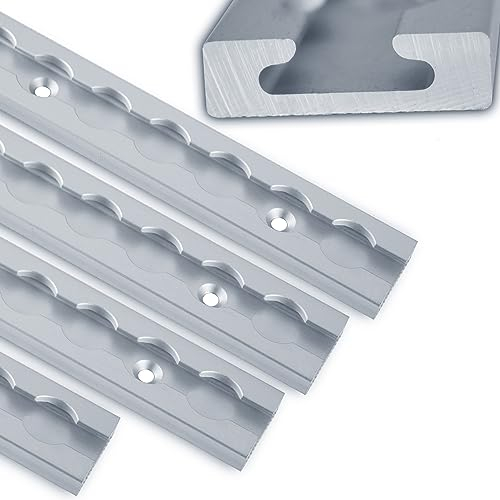 NTG Guide Airline in alluminio, forma quadrata, 1-20 metri, guida angolare per il fissaggio del carico, traforata e anodizzata, 1 metro e 2 metri (3 metri (1 metro + 2 metri)