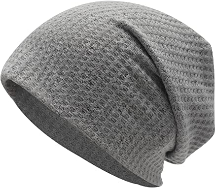 ZLYC Summer Long Slouch Beanie Leicht Weich Jersey Mütze für Damen und Herren (Solides Grau) …