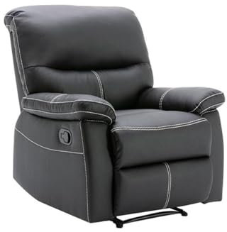 Vente-unique-Relaxsessel - Kunstleder - Schwarz - Canby