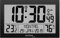 Technoline Dirgitale, modern radio wall clock in black, Acrylonitrile Butadiene Styrene (ABS), 225 x 24 x 143mm