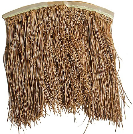 ZAKSEM Simulation Thatch Tile Roof Fine Leaf Artificial Palm Thatch Runner,Fireproof So Have 10 Year Life,For Tiki Bar Garden Patio Gazebos Wall Decoration(Size:20M,Color:Palm)