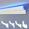 HEXIMO LED Stuckleisten klassisch, XPS Styropor indirekte Beleuchtung Wand & Decke Leisten Stuck dekoratives Licht Deckenleisten (10,2 Meter HLED 10)