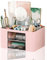 Schreibtisch-Organizer mit Schublade, Multifunktionaler Stiftehalter Schreibtisch Organizer mit 7 Fächern, Tisch Organizer aus Kunststoff für Bürobedarf, Stifteköcher für Büro Zuhause Schule (Rosa)