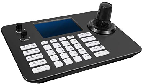 ADKIDO PTZ Controller,Camera Controller POE Network 4D Joystick Decoding Keyboard with 5 Inch LCD Screen Compatible with Dome IP Camera