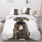 RIFANI Bettwäsche 135x200 Kinder Deutsche Dogge Bettwäsche Set 3 Teilig Weiche Mikrofaser 3D Druck Süßes Haustier Bettbezüge 135x200 cm Mit Reißverschluss Et 2 Kissenbezüge 80x80,Bettwaren