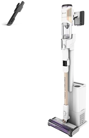 Shark Detect Pro Aspiradora sin cable, 60 min autonomía, sistema de vaciado automático (2 litros de capacidad), ligera y flexible, Anti Hair Wrap, boquilla estrecha, blanco/bronce, IW3611EU