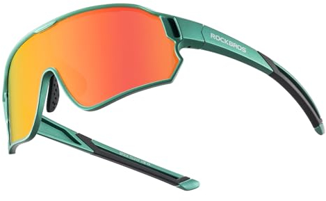 ROCKBROS Gafas Ciclismo para Niños, Gafas de Sol Polarizadas Montura TR90 Protección UV400 para MTB Running Deportes al Aire Libre