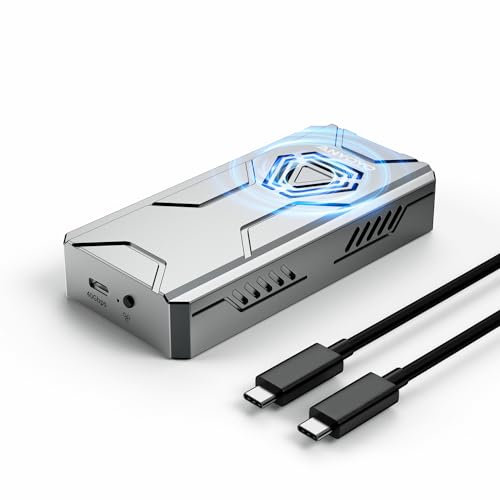 ANYOYO 40Gbps NVMe Enclosure With Built-in Cooling Fan, Aluminum External M.2 NVMe SSD Enclosure for Thunderbolt 3/4, USB4/3.2/3.1/3.0 Device, Support Size 2280 M&B+M-Key PCIe, Up to 2800MB/s