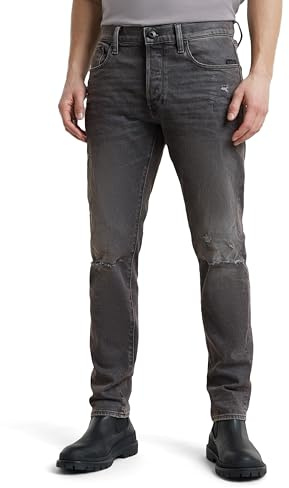 G-Star Men's 3301 Slim Jeans, Grey (worn in vulcano crater destroyed 51001-D497-G819), 34W / 32L