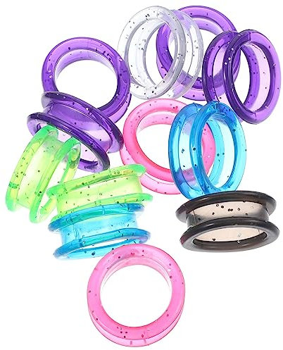 Mikikit Scissor Finger Rings, 36PCS Hairdressing Grooming Shear Thumb Inserts Finger Protector Silicone Ergonomic Pet